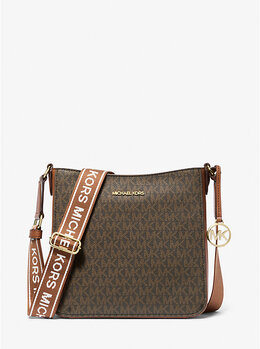 Маленькая сумка-мессенджер с фирменным логотипом Jet set travel Michael Kors, коричневый 35s5gtvc1b | brown