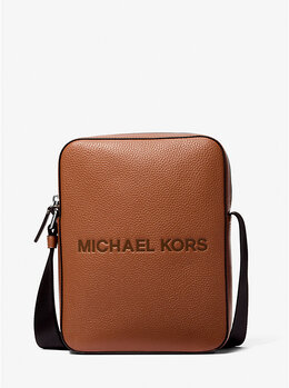 Сумка-Мессенджер из шагреневой кожи с тисненым логотипом Cooper Michael Kors, коричневый 37s5lcol2l | luggage