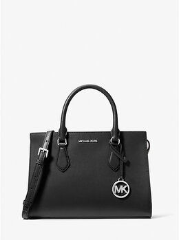Сумка Sheila среднего размера из искусственной сафьяновой кожи Michael Kors, черный 35s3s6hs2l | black