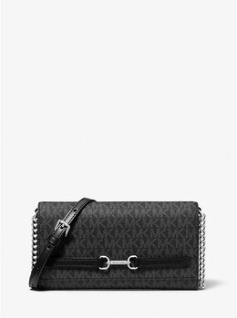 Большая фирменная сумка-трансформер с логотипом Carson Michael Kors, черный 35s5s2zc7b | black