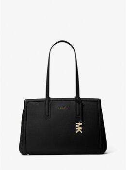 Laila кожаная сумка-тоут среднего размера Michael Kors, черный 30s5g9it2l | black