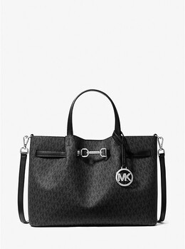 Сумка-Саквояж Carson среднего размера с фирменным логотипом Michael Kors, черный 35s5s2zs3b | black