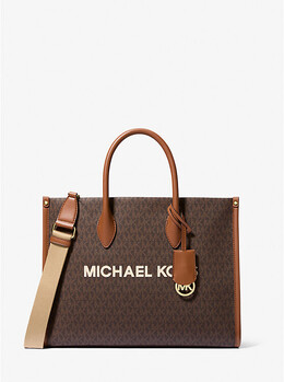 Сумка-Тоут Mirella среднего размера с фирменным логотипом Michael Kors, коричневый 35r5g7zt2b | brown