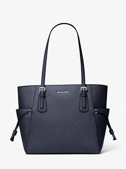 Большая сумка-тоут Voyager из сафьяновой кожи Michael Kors, синий 35s5sv6t7l | navy