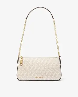Сумка-кошелек с логотипом и ручкой-цепочкой Michael Kors, кремовый 197853465046 | crema