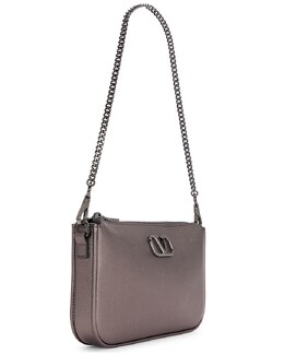 Мини-сумка с логотипом V Valentino Garavani, антрацит vent-wy1182 | anthracite