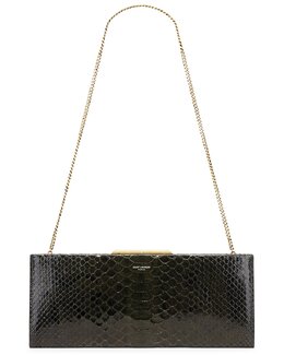 Маленькая сумка Midnight Pochette Python Saint Laurent, цвет Dark Treetop slau-wy2960 | dark treetop