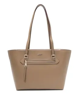Синяя кожаная сумка-тоут с логотипом DKNY, бежевый r42a3e20 | beige