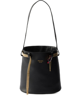 Prada сумка-ведро с пряжкой, черный 1be085vsbc2hif | черный