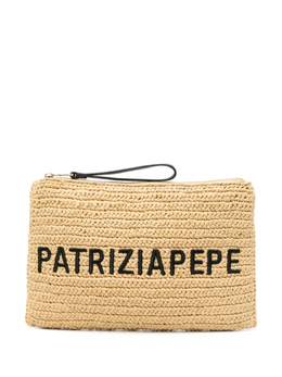Клатч Patrizia Pepe с вышитым логотипом, нейтральный 2b0134v039 | нейтральные цвета