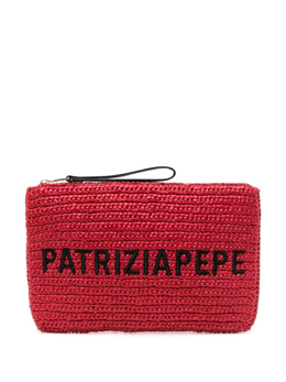 Клатч Patrizia Pepe с вышитым логотипом, красный 2b0134v039 | красный