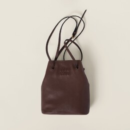 Мини-Сумка из кожи наппа Miu Miu, коричневый 5nf460_aefx_f0nbl | bruyère