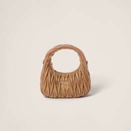 Сумка-Хобо Wander из стеганой кожи наппа Miu Miu, коричневый 5bc125_an88_f098l_v_ooy | caramel