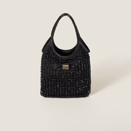 Атласная сумка Ivy Pearl Duchess Miu Miu, черный 5ba281_2cup_f0002_v_cwn | noir