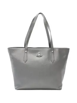 Vivienne Westwood 2020s Orb-plaque leather tote bag 29785985
