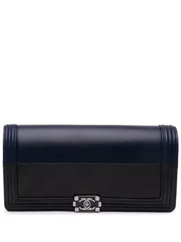 Chanel 2015-2016 Bicolor Lambskin Boy clutch bag 29902217