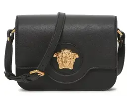 Кожаная сумка через плечо Versace, черная 563882 | black