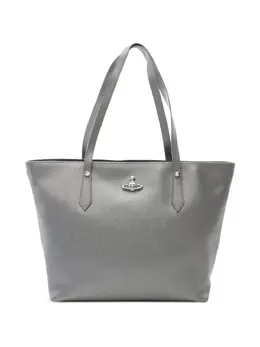Vivienne Westwood 2020s Orb-plaque leather tote bag 29847241