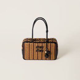 Красивая кожаная сумка. Miu Miu, мультиколор 5bb172_2ibl_f04ha_v_oih | noir/cognac/ocre