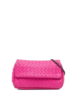 Bottega Veneta 2012-2024 Leather Intrecciato Chain Flap crossbody bag 29954075