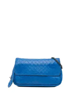 Bottega Veneta 2012-2024 Small Calfskin Intrecciomirage Embossed Butterfly Chain crossbody bag 30023477