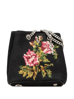 Saint Laurent 2016 Baby Embroidered Wool Emmanuelle bucket bag 30056063