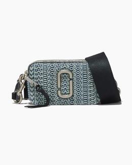 Сумка The Washed Monogram Denim Snapshot Marc Jacobs, цвет Sun Faded Denim 2p3hcr001h02-473 | sun faded denim