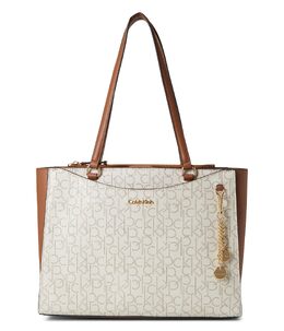 Сумка-тоут Calvin Klein Mavis Tote, цвет Vanilla/Khaki/Caramel 9795520 | vanilla/khaki/caramel