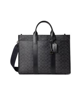 Сумка-тоут Coach Wesley Tote In Signature Canvas, угольный 10002133 | charcoal