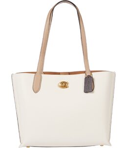 Сумка-тоут Coach Color-Block Leather Willow Tote, цвет Chalk Multi 9495705 | chalk multi