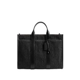 Сумка-тоут Coach Wesley Tote In Denim, цвет Washed Black 10014350 | washed black