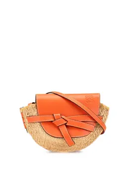 Loewe 2018 Mini Raffia Gate crossbody bag 30245936