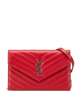 Saint Laurent 2018 Grain De Poudre Cassandre Envelope Wallet on Chain crossbody bag 30417327