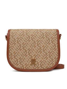Сумочка Th Monoplay Leather Saddle Bag AW0AW17414 Tommy Hilfiger, коричневый 8721106395167 | braun