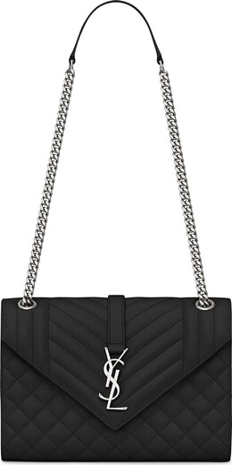 Сумка Saint Laurent Envelope Medium Chain Bag Noir, черный 600185 bow92 1000 | black