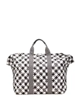 Chanel 2010-2011 Printed Canvas Gingham Weekender tote bag 30550329