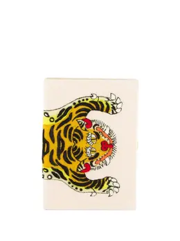 Olympia Le-Tan tiger-embroidered clutch bag 30252752