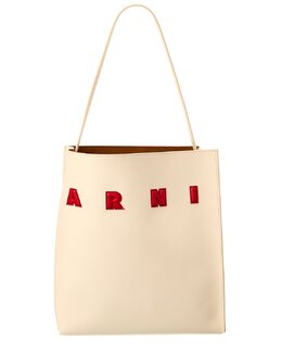 Кожаная сумка-тоут Marni Museo, белый 7792469147708 | white