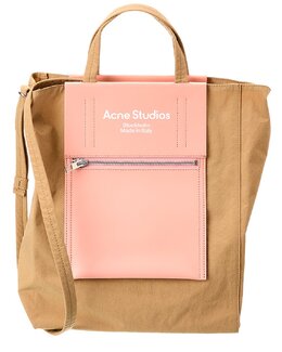 Сумка-тоут из нейлона и кожи Acne Studios Papery, коричневый 7792567320636 | brown