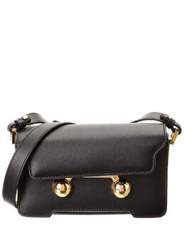 Кожаная сумка через плечо Marni Trunkaroo Mini, черный 7792631447612 | black