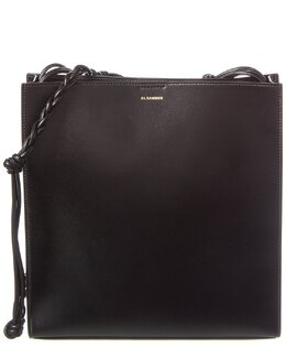 Кожаная сумка через плечо с логотипом Jil Sander, черный 7907841572924 | black