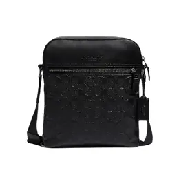 Сумка Coach Outlet Houston Flight In Signature Leather, черный 4009 | gunmetal/black