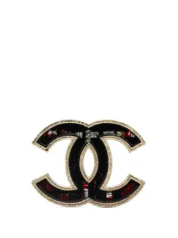 Chanel 2020 Gold Plated CC Crystal Brooch costume brooch 30549277