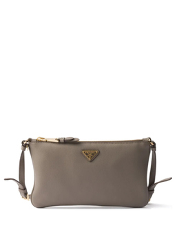 Кожаная мини-сумка Prada, серый 1bc238vovo2cys | серый