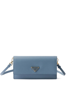 Мини-сумка с треугольным эмалевым логотипом Prada, синий 1nf0592db3 | синий
