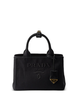 Сумка-тоут с вышитым логотипом Prada, черный 1bg464v8om2cya | черный