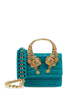 Сумка-тоут Roar с эффектом крокодила Roberto Cavalli, синий skb025pz975 | синий