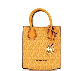 Сумка-шоппер Mercer XS Honeycomb Gold Signature PVC North South через плечо Michael Kors 0196163461038