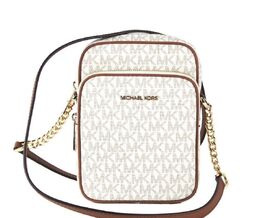 Сумка через плечо Jet Set Medium Vanilla PVC North South с цепочкой Michael Kors 0194900655788