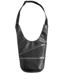 Мини-сумка на плечо Flat Saddle Maison Margiela, черный sb5wg0026p7253 | черный